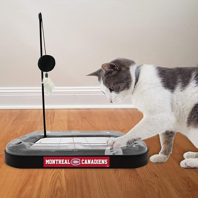 Pets First 5-in-1 Montreal Canadiens Cat Scratcher & Toy with Interactive Cat Ball & Bell