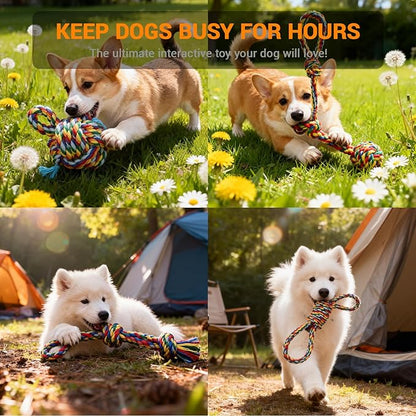 Pet Rope Toys (Small Rainbow Color 5PCS)