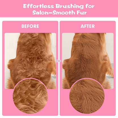6-Pack Flea Comb for Dogs and Cats, Fine & Wide Tooth Stainless Steel Lice Comb, Tick Removal Tool, Tear Stain Remover, Dematting Brush - Professional Pet Grooming Kit for All Types of Pets