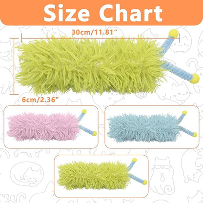 3 Pack Catnip Pillows - Soft and Durable Cat Toys With Antennae, Rich Color, Indoor Interactive Kicker, Companion for Cats (Antenna Green Set)