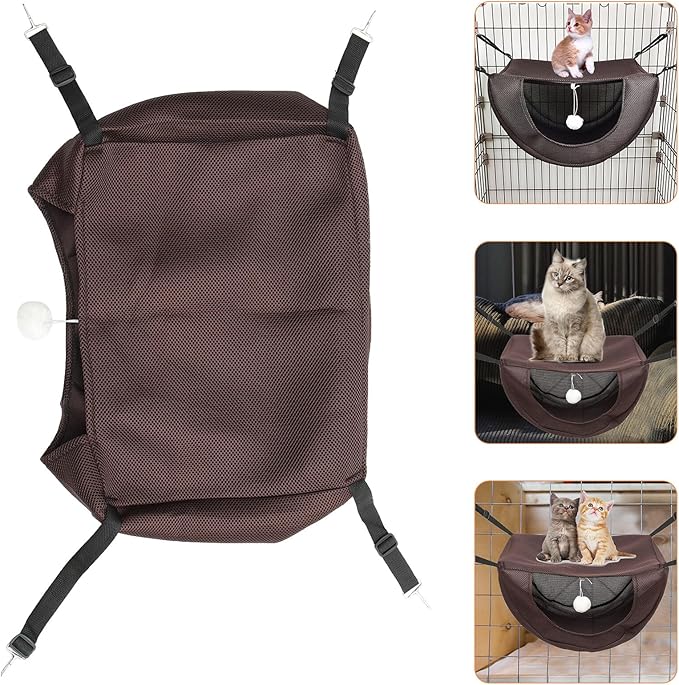 Small Mesh Cat Hammock Bed for Cage, Breathable Summer Kitten Sleeping Nest, Washable Pet Hanging Nest for Small Cats and Kittens