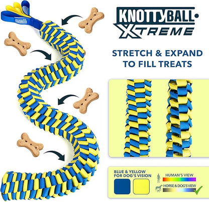 Race&Herd KnottyBall Xtreme Snuffle Ball for Dogs - Interactive Dog Puzzle Toy for Smart Dogs, Treat Puzzle Toys for Dogs Enrichment, Dog Snuffle Toy Ball Treat Dispensing Smart Dog Toys