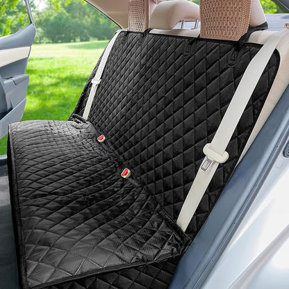 PETICON Dog Car Seat Covers, Full Protection Front Seat Car Cover for Cars and Nonslip Durable Pet Back Seat Bench Covers for Trucks, SUVs, Jeep, Bundle