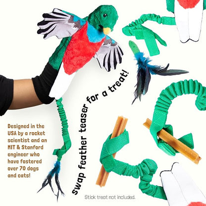 Milunova Pupr Pals Cat Wrestling Glove (Catnip Infused) Hand Puppet Toy with Tough Padding for Safe Interactive Play, Protection to Stop Kitten Scratching Hands; for Boredom-Busting Exercise