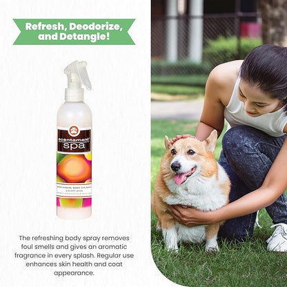 Best Shot Scentament Spa Botanical Body Spray, Body Spray Conditioner for Pets, Cat and Dog Cologne Spray, Sweet Pea, 8 Oz