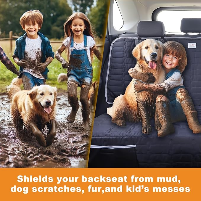 Reliadura Relidura Bench Seat Cover for SUV Waterproof Seat Covers for Dogs in Car Non-Slip Dog Car Seat Cover for Back Seat Heavy Duty Protector for Suvs Rear Seat Covers for SUVs