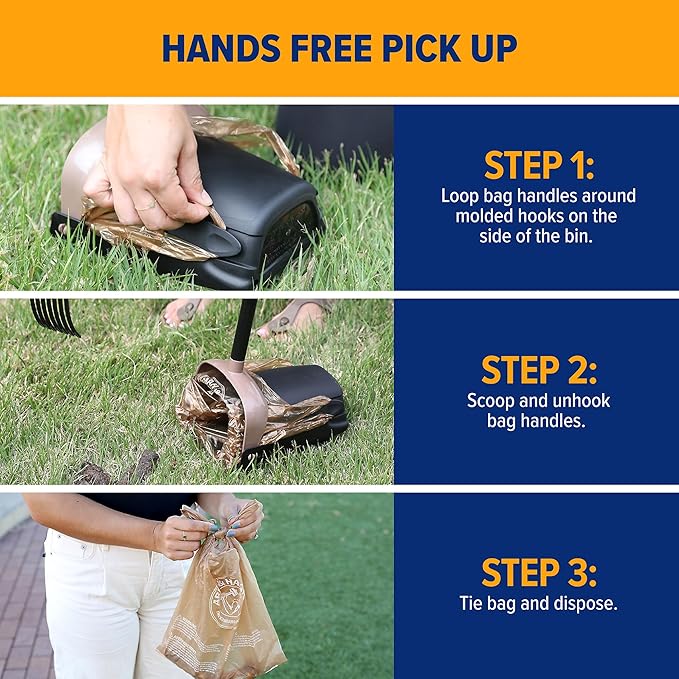 Arm & Hammer Heavy Duty Pet Waste Bags for Swivel Bin & Rake Dog Pooper Scooper, 20 Count Refill Bags (Packaging May Vary)