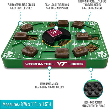 Pets First NCAA Virginia TECH Hokies Puzzle Toy, Puzzle Treat Dog Toy, Interactive Dog Treat Toy, Dog Puzzle Feeding Slow Toy