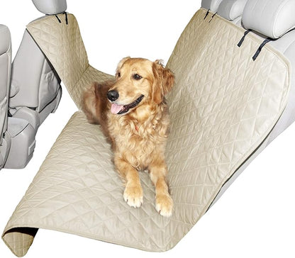 Furhaven Universal Water-Resistant Quilted Hammock-Style Backseat or Cargo Area Protector - Clay, One Size