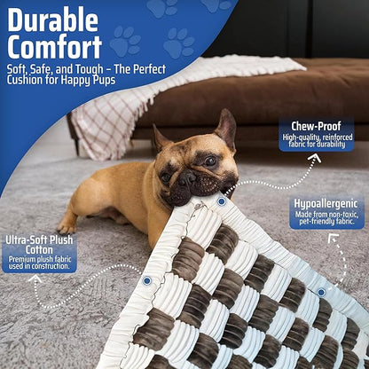 Backseat Pet Bed Mat, Anti-Slip Dog Mat for Car Backseat, Machine Washable Soft Non-Slip Travel Dog Car Mat for Large Dogs Custom Fit for Back Seat Extenders and Seat Covers (25.5 x 53 Inch)