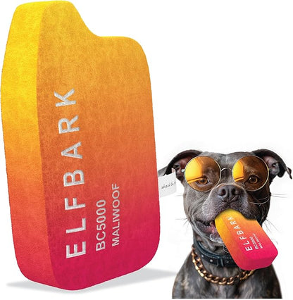 Puff Parody Dog Toy – Funny Squeaky Dog Toys for Interactive Play and Training – Durable, Easy to Clean, Birthday Gifts for Small, Medium and Large Dogs - Peach