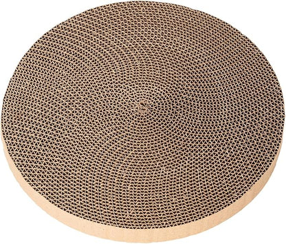 Round cat Scratcher Refill, 10 inch Diameter, 7/8 inch Thickness Scratcher Replacement Pads, Scratching Board Circle, Scratch pad, scratchers for Indoor Cats (1pcs)