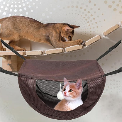 Breathable Mesh Cat Hammock Small Pet Hanging Bed Comfortable Kitten Lying Hammock Washable Summer Cat Cage Nest for Indoor Use