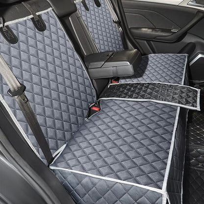 ANOSOSPECIAL Grey Dog Car Seat Cover for Back Seat X-Large,Non-Stick Fur,Pet-Friendly and Waterproof - Universal Fit Interior Protector for Auto, Van, SUV - Ideal for Kids and Pets (X-Large)