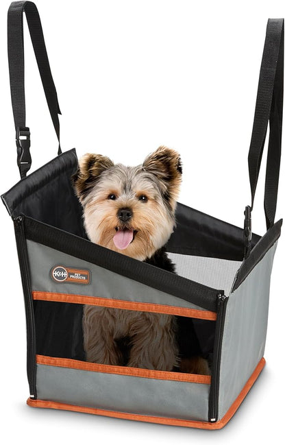 K&H Pet Products Buckle N Go Dog Car Seat for Small Dogs, Waterproof Fabric, Breathable Mesh Sides, Adjustable Seat Belt Leash, Carseat for Small Pets, Car Seat Carrier - XS 16 X 14 X 14in