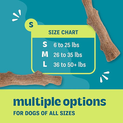 Pupstages Dogwood Dog Chew Toy – Real-Wood Blend, Natural Flavor & Texture, Moderate Chewers, Small, 5.4"