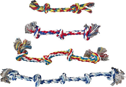 Knotted Rope Chew Toy for Dogs - Large Size 10"