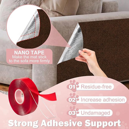 23.6x15.8 Couch Wall Corner Protection for Indoor Cats,Anti Scratch Furniture Protector from Cats Scratching,Trimmable Climbing Cat Scratcher Pad Play Mat Easy Use for Cat Board/Door/Carpet
