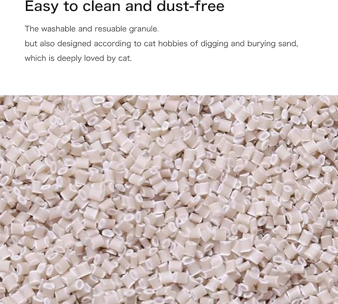 Cat Litter Box Washable Granules Refills. Compatible to Cat Genie Refills. Great for cat Toilet Training kit. Compostable and Flushable. 7lbs Package