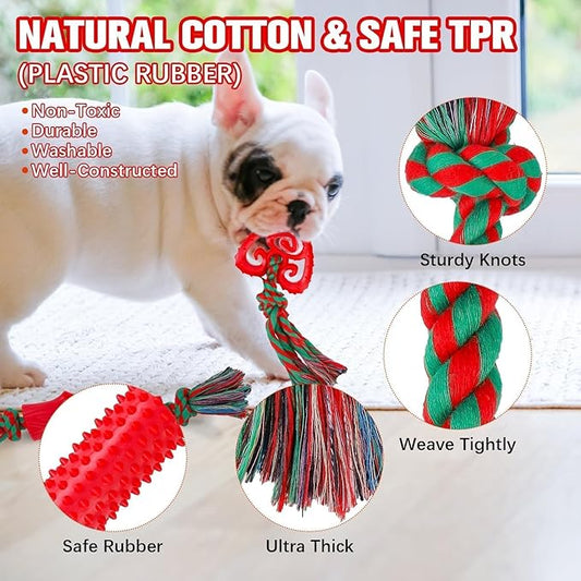 BINGPET 8 Pack Dog Rope Toys for Small to Medium Dogs, Interactive Dog Toys for Teething, Tug of War, Training
