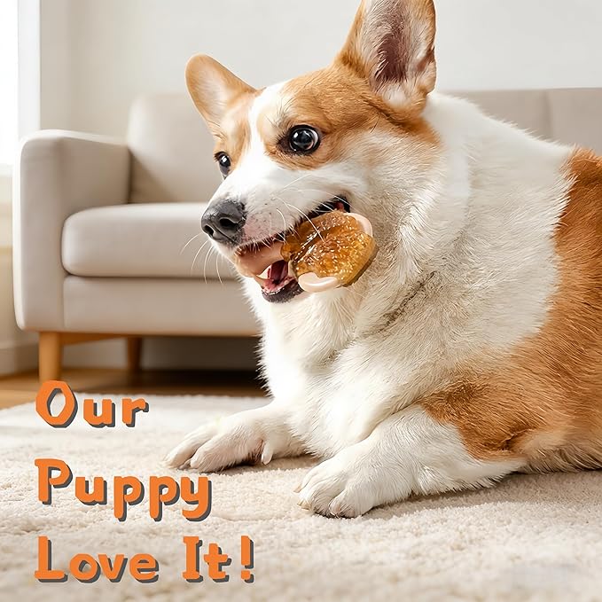 Scented Puppy Teething Toys: Natural Puppies Chew Toys to Clean Teeth or Relieve Boredom - Birthday Gift Chew Toys for Dogs (Puppy 5-25lbs, Beginner)