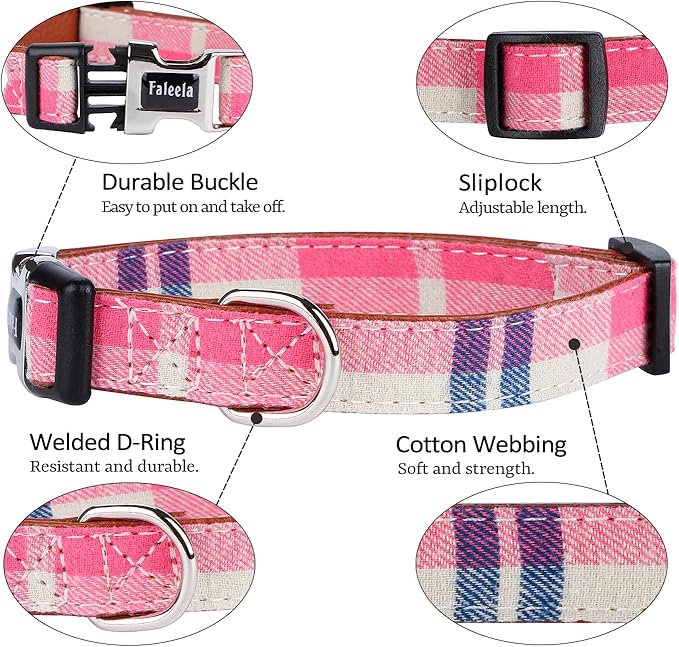 Faleela Soft &Comfy Bowtie Dog Collar,Detachable and Adjustable Bow Tie Collar,for Small Medium Large Pet (Medium (Pack of 1), Pink)