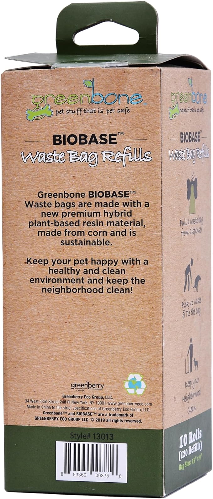 Biobase Pet Products Leak Proof Dog Poop Bag Rolls, Odor Blocking Multicolor Nature Theme 10 Rolls 120 Refill Bulk Pack