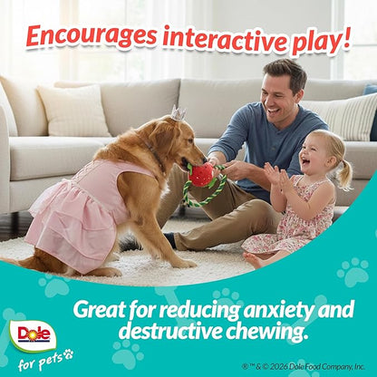 Dole for Pets® Dog Rope Toy with Squeakers, Strawberry Tug of War Dog Toy, Tough Cotton Rope Toys for Dogs, Aggressive Chew Toys for Medium Dogs