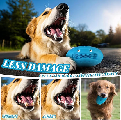 Indestructible Chew Toys for Aggressive Chewers - Durable, Squeaky, Large Toys for Big Dogs (Blue)