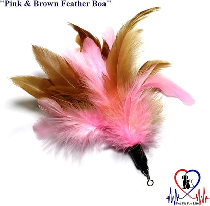 Pet Fit For Life 3 Piece Dual Rod Feather Teaser and Exerciser with a Slithering Snake for Kitten and Cats - Cat Toy Interactive Cat Wand