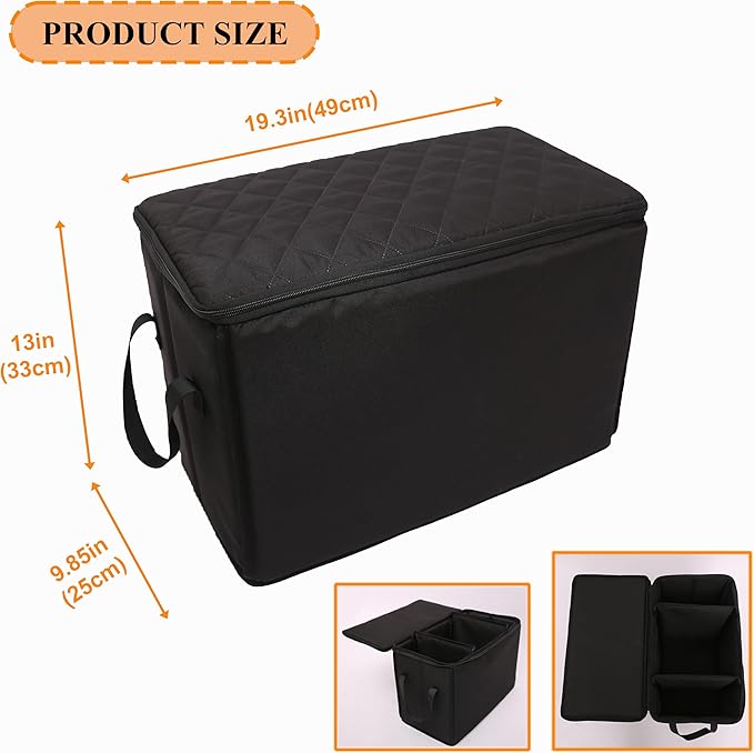 Dog Car Seat Extender with Storage, Front & Back Seat Extender for Dogs, Gap Seat Filler for Car, Suitable for Dogs up to 200lbs (Small Size: 19.3"x9.85"x13")