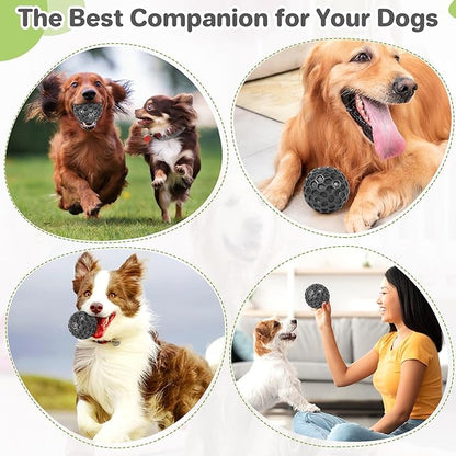 Indestructible Squeaky Dog Balls Puppy Toys, Interactive Dog Toys for Small Dogs, Puppy Chew Toys for Teething and Relax, Dogs Chew Toy Balls Small Toys for Small Breed