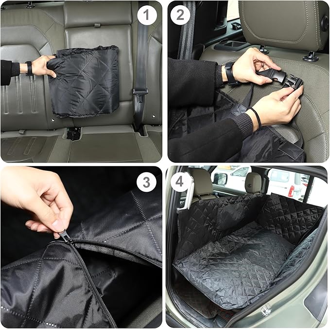 HAPPYHORSE Car Dog Seat Cover Compatible with Land Rover Defender 90 110 130 2020-2024 Dog Rear Seat Cover Pet Car Seat Protector Waterproof Bench Car Seat Cover