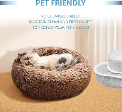 Cat Fountain Charcoal Replacement Filters Compatible with W600 Large Dog Water Fountain 205oz/6L Automatic Pet Dog Water Bowl Drinking Dispenser (12 PACK)