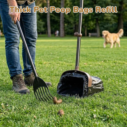 Dog Poop Bags Compatible with Arm and Hammer, Pooper Scooper Bags Fit for Swivel Bin & Rake Dog Pooper Scooper, Thick Pet Poop Bags Waste Bags with Handles, Disposable Garbage Bags for Pet 50 Count