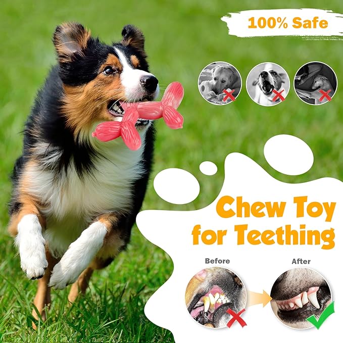 Tough Dog Toys for Aggressive Chewers: 3-Pack of Indestructible Chew Toys, Durable Nylon Dog Bones Toy with 3 Flavors, Suitable for Large Medium Breed, Gifts for Dogs