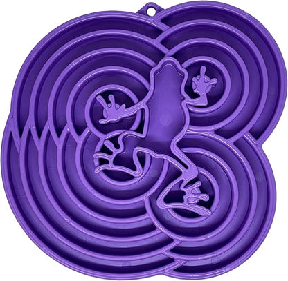 SodaPup Water Frog eTray – Durable Slow Feeder Tray Made in USA from Non-Toxic, Pet-Safe, Food Safe Material for Mental Stimulation, Slowing Down Eating, Healthy Digestion, & More