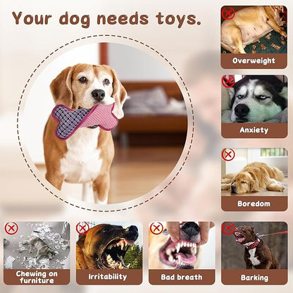 1PC Squeaky Dog Toys to Keep Them Busy Squeaky Dog Toys with Soft Fabric, for Small, Medium, and Large Dogs for Daily Interaction, Companion Training (Color: Blue)