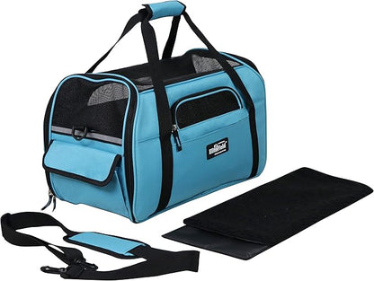 EliteField Soft Pet Carrier (3 Year Warranty, Airline Approved) Soft Sided Dog Puppy Cat Carrier Travel Bag (X-Large: 21" L x 12" W x 13" H, Sky Blue)
