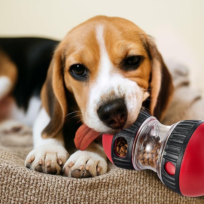 2 Pcs Dog Interactive Puzzle Toys Dog Toy Treat Dispenser Rolling Adjustable Food Dispensing Treat Puppy Feeder Slow Feeding for Training Large Medium Chewers Breed Pet Gift Keep Busy