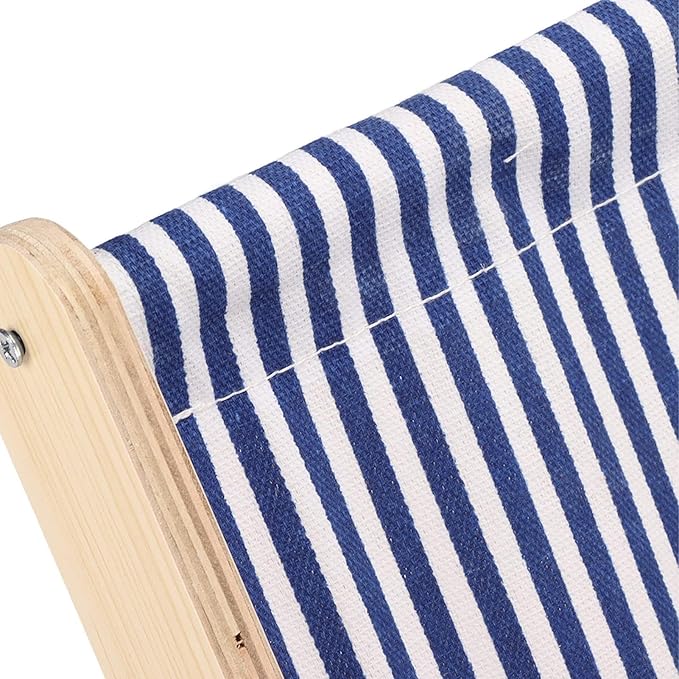 Cat Hammock Cat Bed Prevent Shaking Wooden Frame Swing Chair Kitten Raised Bed with Scratcher for All Seasons (Beach Lounge Chair)