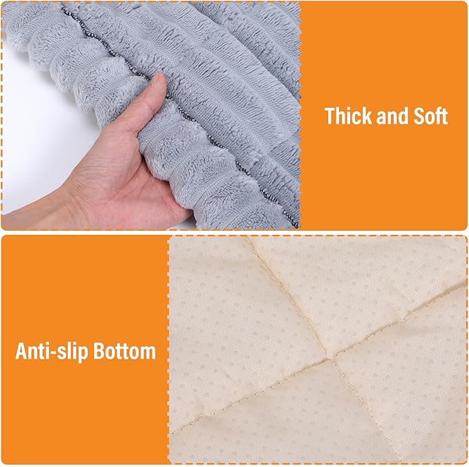 Kifmurase Backseat Pet Bed Mat, Dog Car Seat Cover for Back Seats, Dog Bed for Car, Non-Slip Travel Pet Mat, Fuzzy Seat Protector for Backseat Extenders, Trucks, SUVs