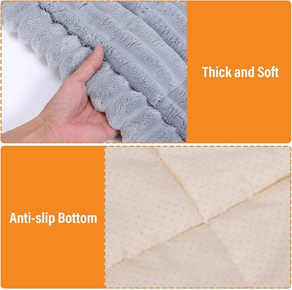 Kifmurase Backseat Pet Bed Mat, Dog Car Seat Cover for Back Seats, Dog Bed for Car, Non-Slip Travel Pet Mat, Fuzzy Seat Protector for Backseat Extenders, Trucks, SUVs