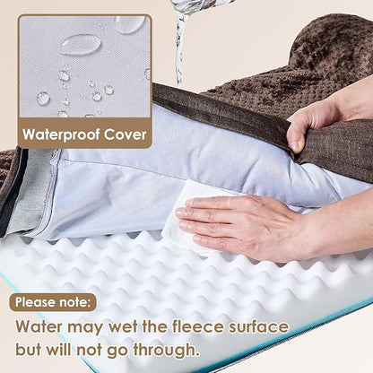 EHEYCIGA Memory Foam Dog Bed Large Size Dogs, Orthopedic Dog Bed Large with Washable Removable Cover, Waterproof Pet Sofa Couch with Nonskid Bottom, 36x27x6, Brown
