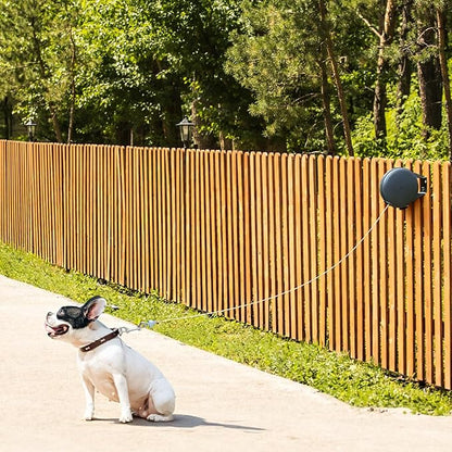 39ft Wall Mounted Retractable Dog Leash with Length Lock, Anti Tangle Pet Leash for Medium Large Dogs up to 50lbs, Multi Purpose Outdoor Indoor Retractable Dog Tie