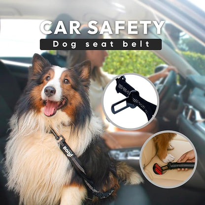 Bond Dog Running Leash Hands Free with Pouch, Hands Free Leash for Large Dogs, Pet Lead Running Belt for Walking & Canicross Belt, Includes Waist Jogging Fanny Pack & Pet Car Seat Belt Safety