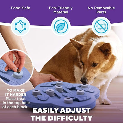 Outward Hound by Nina Ottosson Dog Hide N' Slide – Interactive Treat Puzzle Enrichment Toy, Level 2 Intermediate