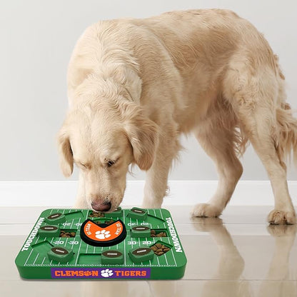 Pets First NCAA Clemson Large Puzzle Toy, Dog Puzzle Treat Toy, New Large Size, Interactive Dog Treat Toy, Dog Slow Feeding Toy