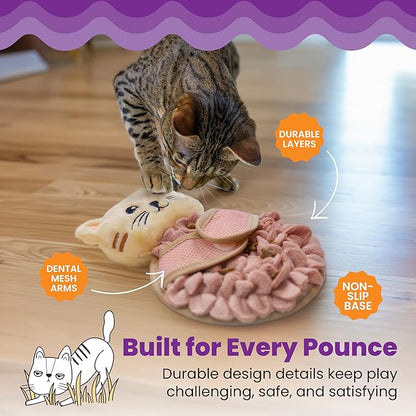 Catstages Snuffle Mat for Cats - Interactive Foraging Toy with Hidden Treats, Non-Slip Base, and Hunting Stimulation for Mental and Physical Activity