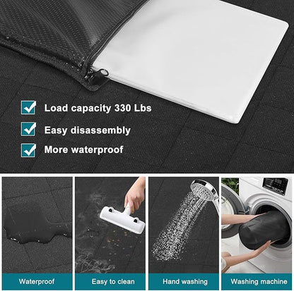 Car Back Seat Extender for Dogs, Hard Bottom Dog Hammock for Car, Pet Hard Bottom Car Seat Cover, Dog Car Seat Cover for Back Seat Hard Bottom, Dog Back Seat Extender Platform